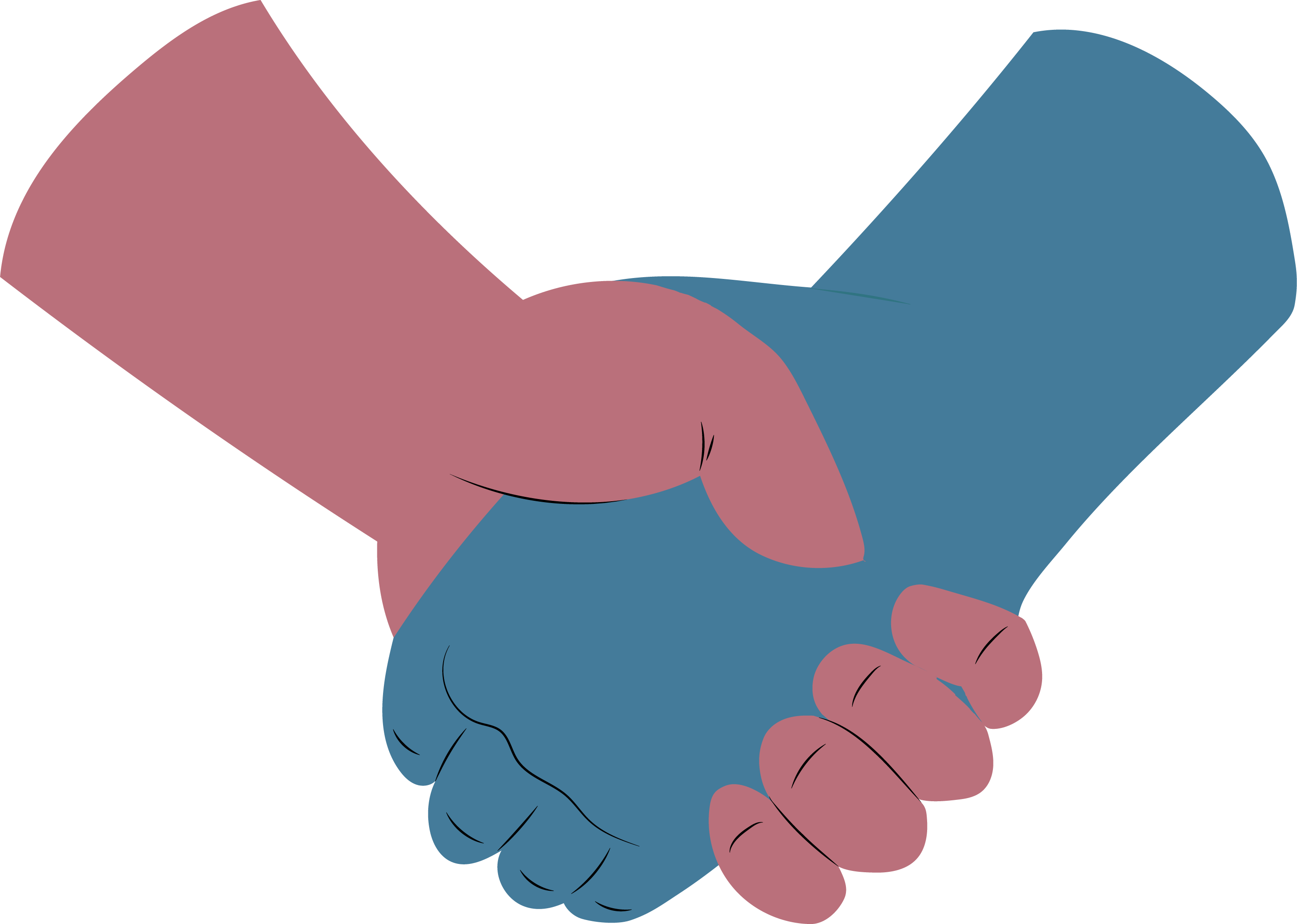 Digital Politics Red and Blue Handshake