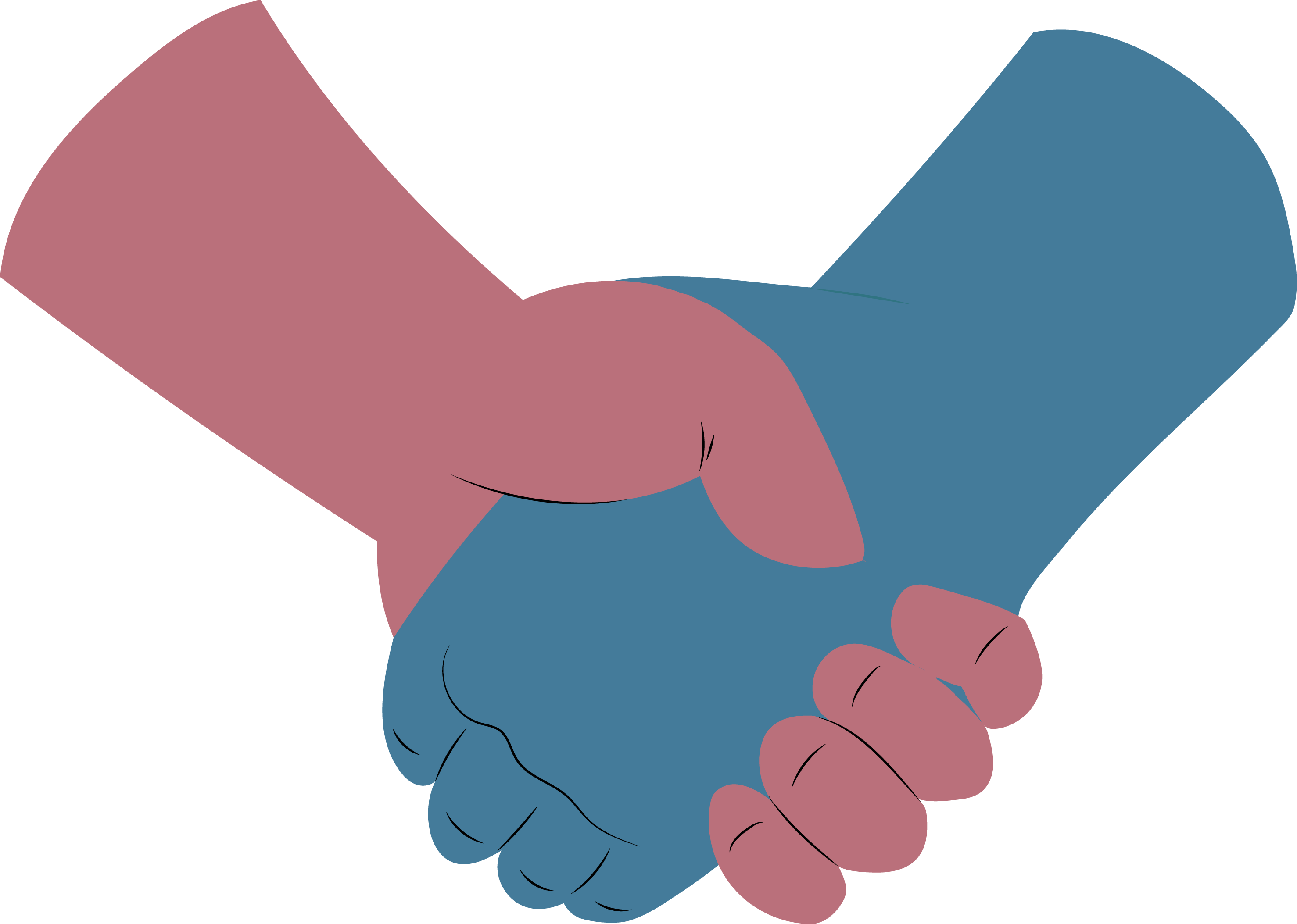 Digital Politics Red and Blue Handshake